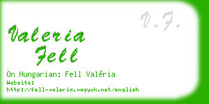 valeria fell business card